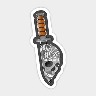 Knife Skull Sticker